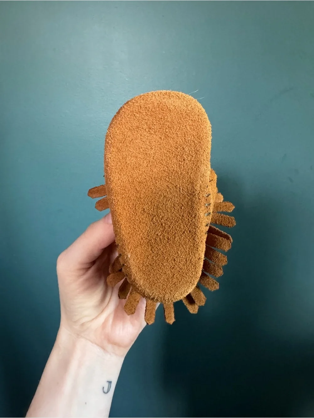 Minnetonka Kids Suede Fringe Booties - Brown